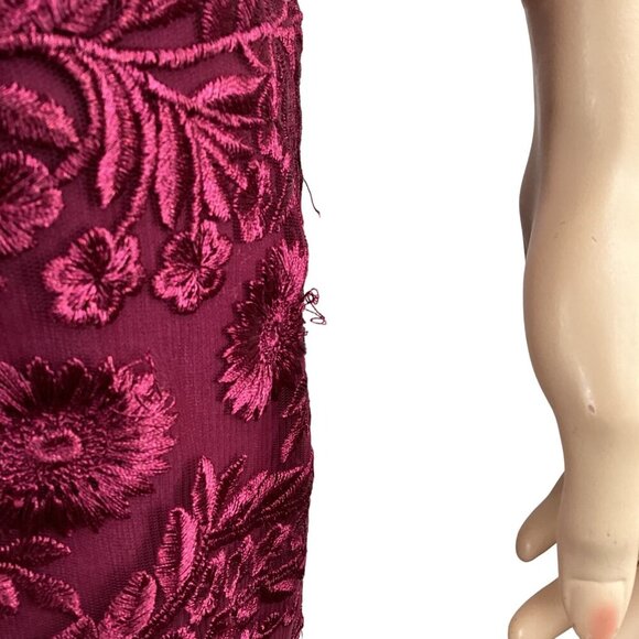 Sail To Sable Size Medium Lace Embroidered Dress Lined Short‎ Sleeves - Picture 9 of 10